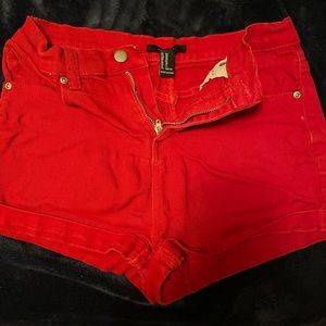 Forever 21 red shorts size 28